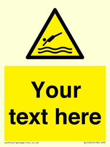 Custom Warning diving area